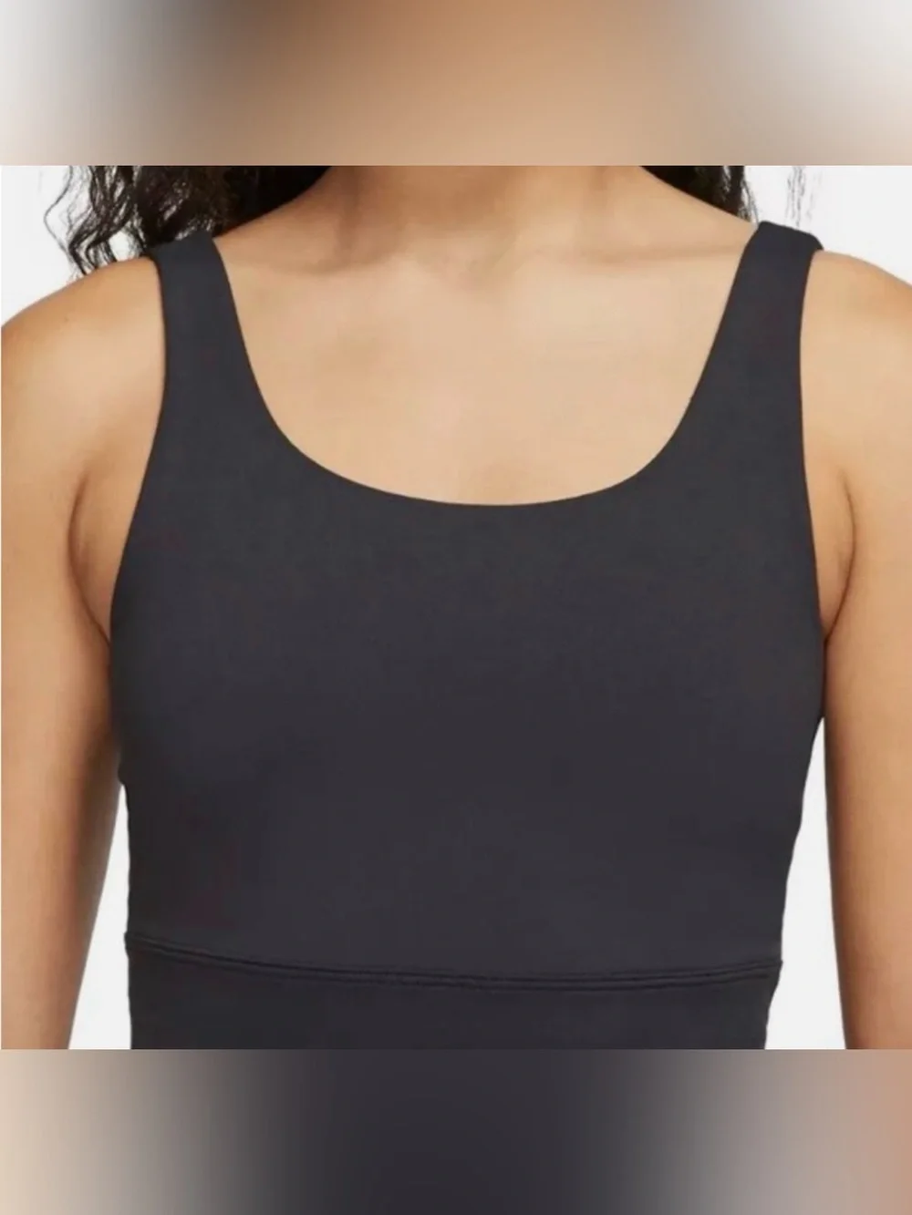 Nike Yoga Black Scoop Neck Sports Bra Tank